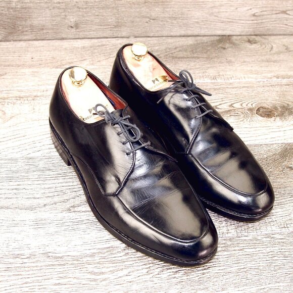 Allen Edmonds ELLIS Blucher 9.5 EEE Wide Black * add $15 new Cedar Trees - Picture 1 of 13